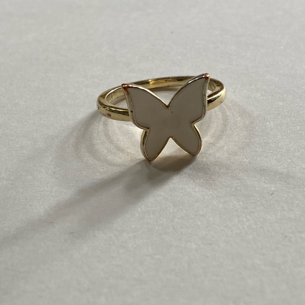 • EVRY JEWELS gold and white butterfly ring size 6 great condition!!!